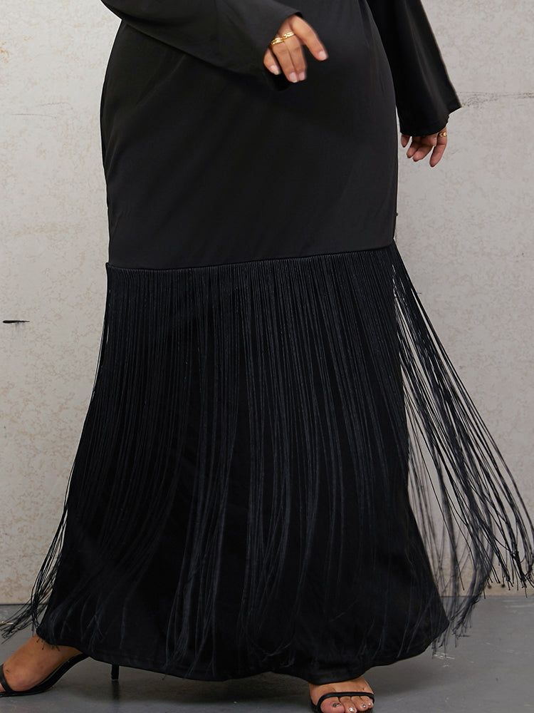 Tassels Cut-out Bodycon Dress