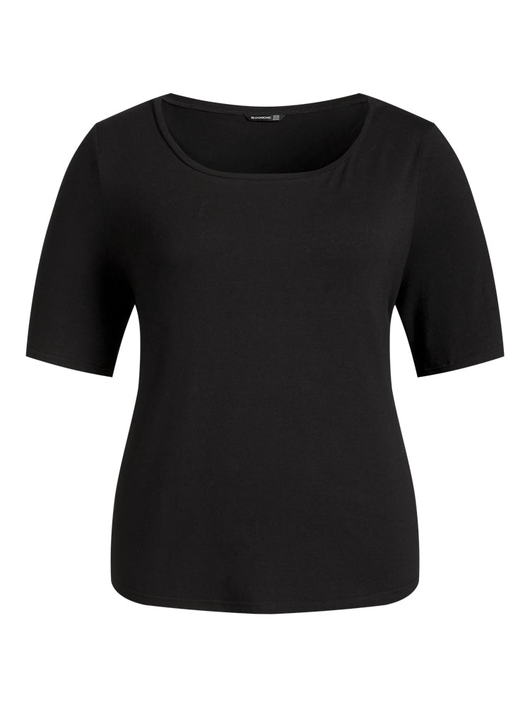 Solid Basic Cotton T-shirt
