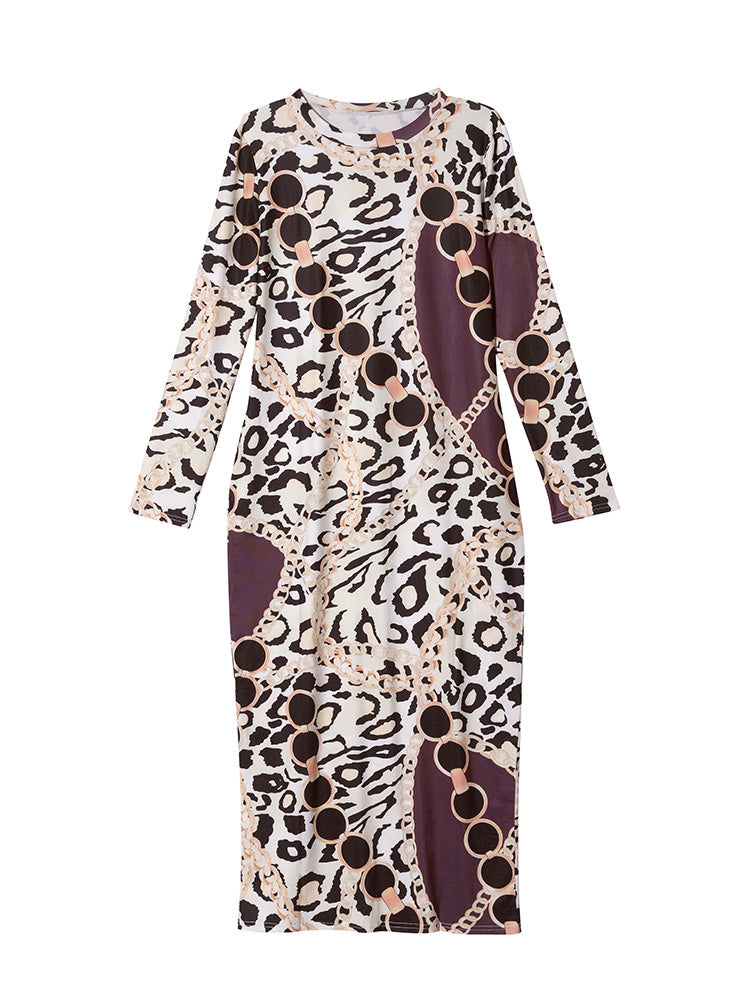 Leopard Elegant Party Maxi Dress