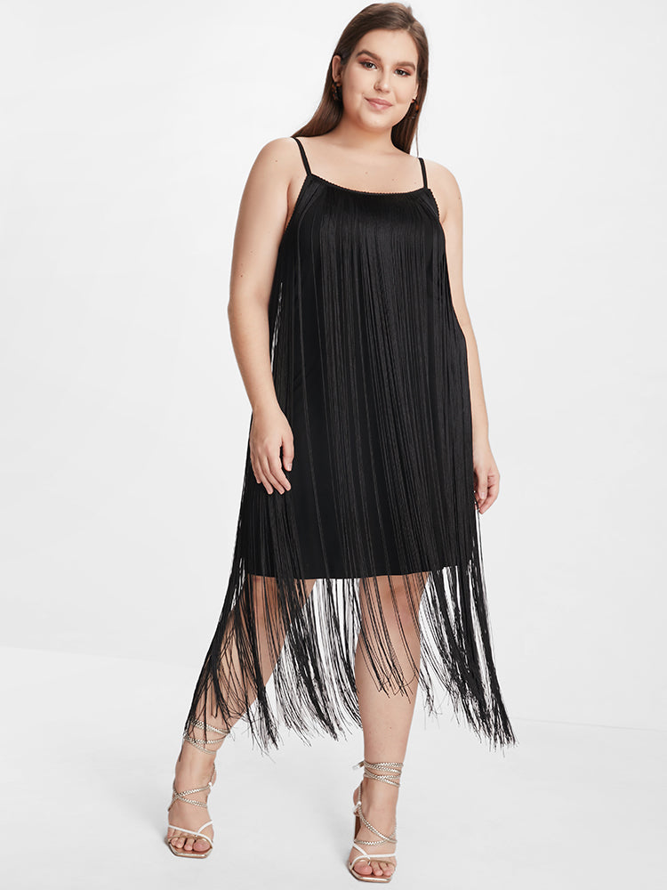 Plain Tassels Bodycon Cami Dress