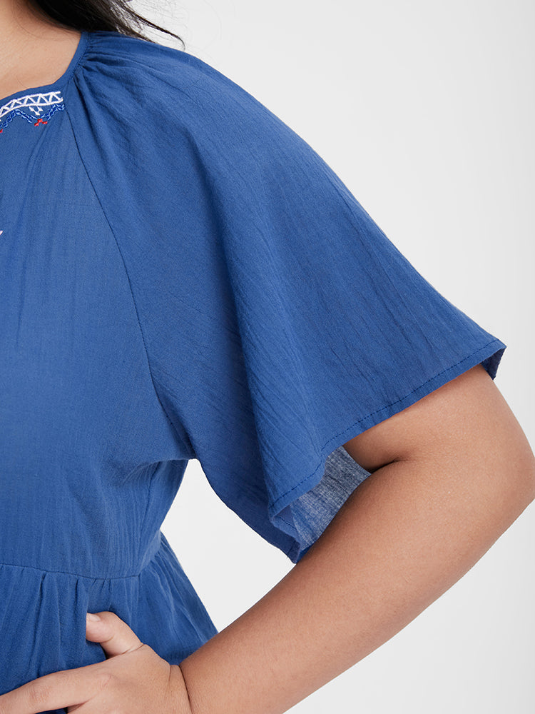 Floral Ruffles Tiered Midi Dress