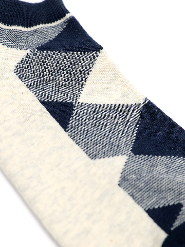 3 Pack Argyle Pattern Ankle Socks