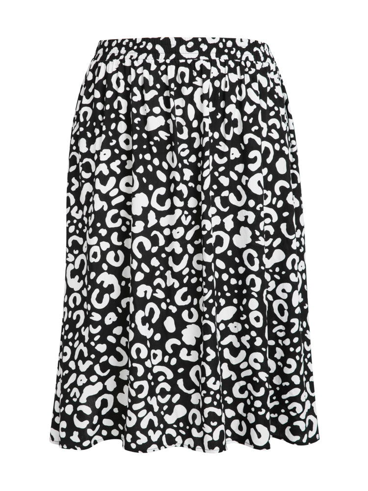 High Waisted Graphic Print Skirt