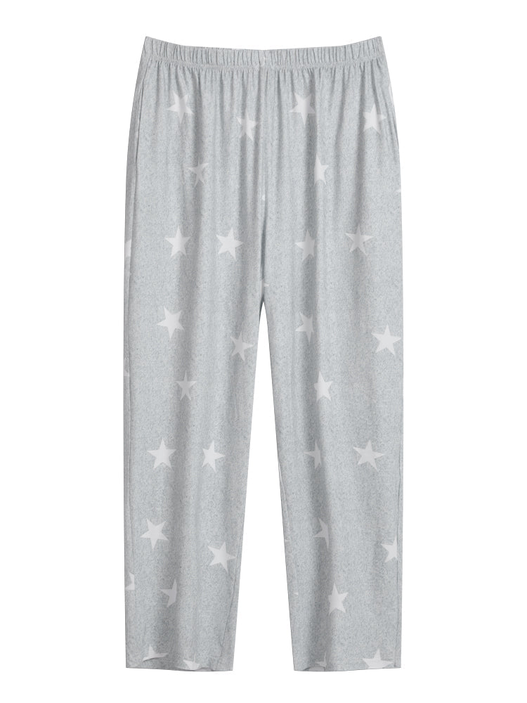 Star Pattern Tee Pants Pajama Set