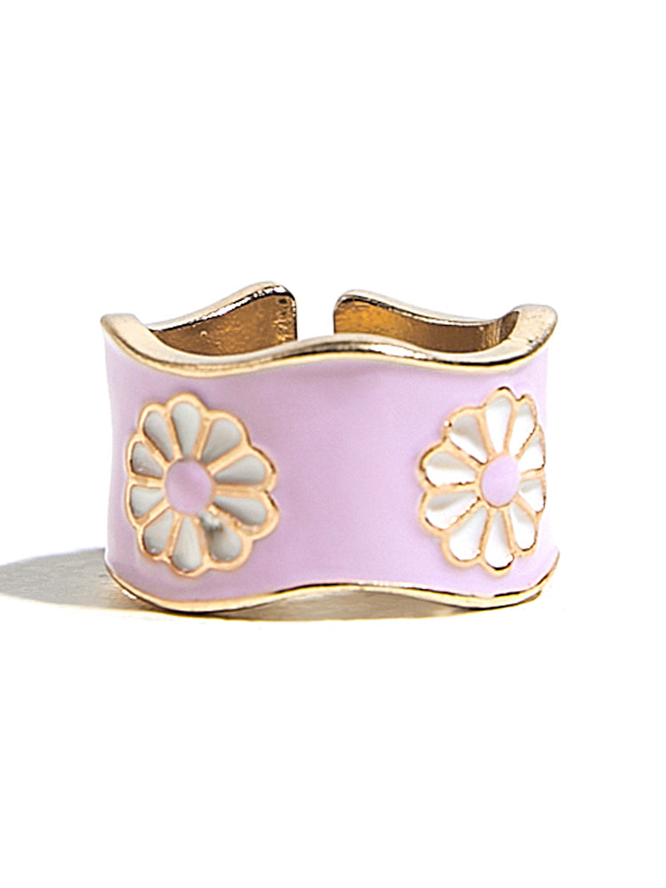Daisy Decor Cuff Ring