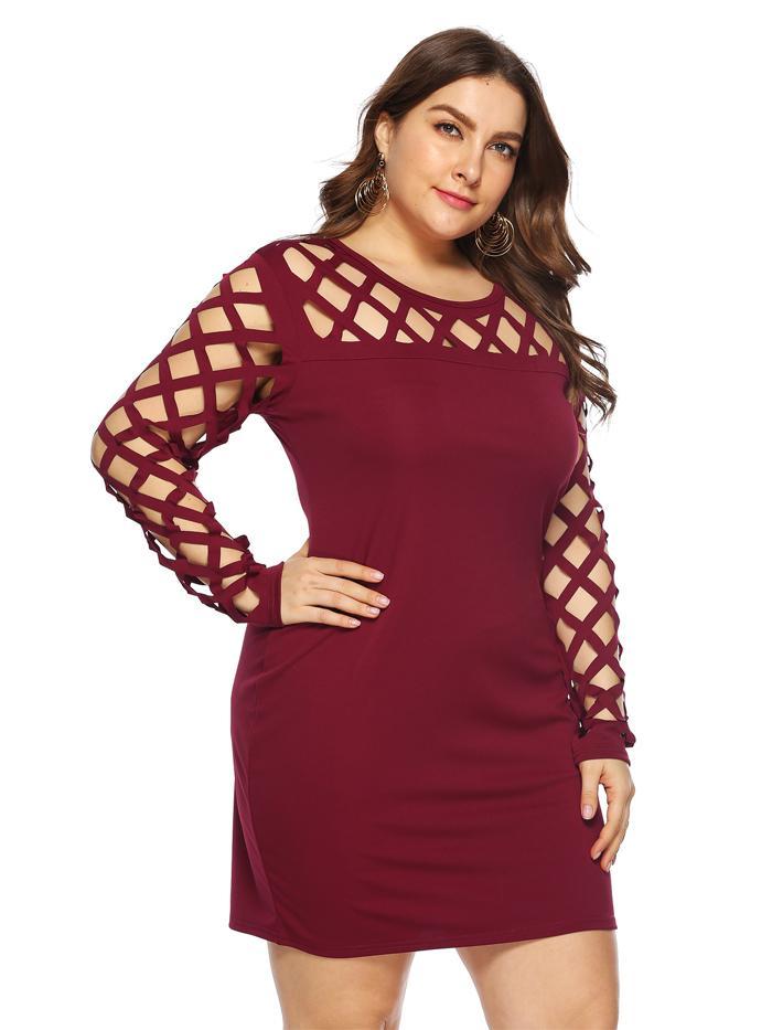 Hollow Out Slim Fit Dress