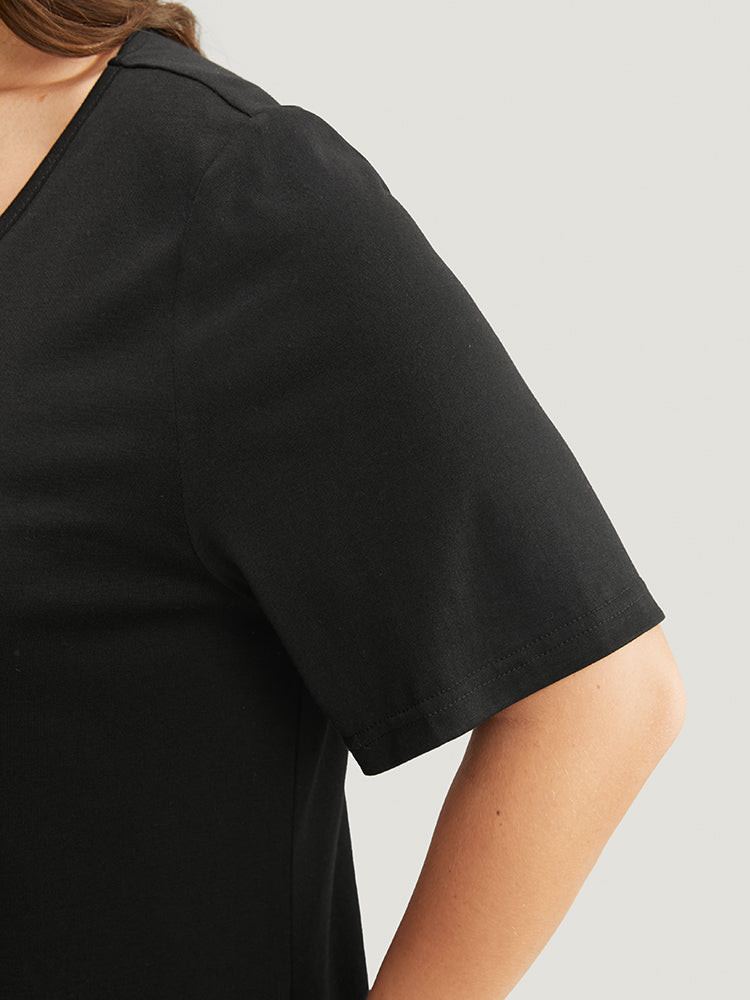 Colorblock Contrast Crew Neck T-shirt