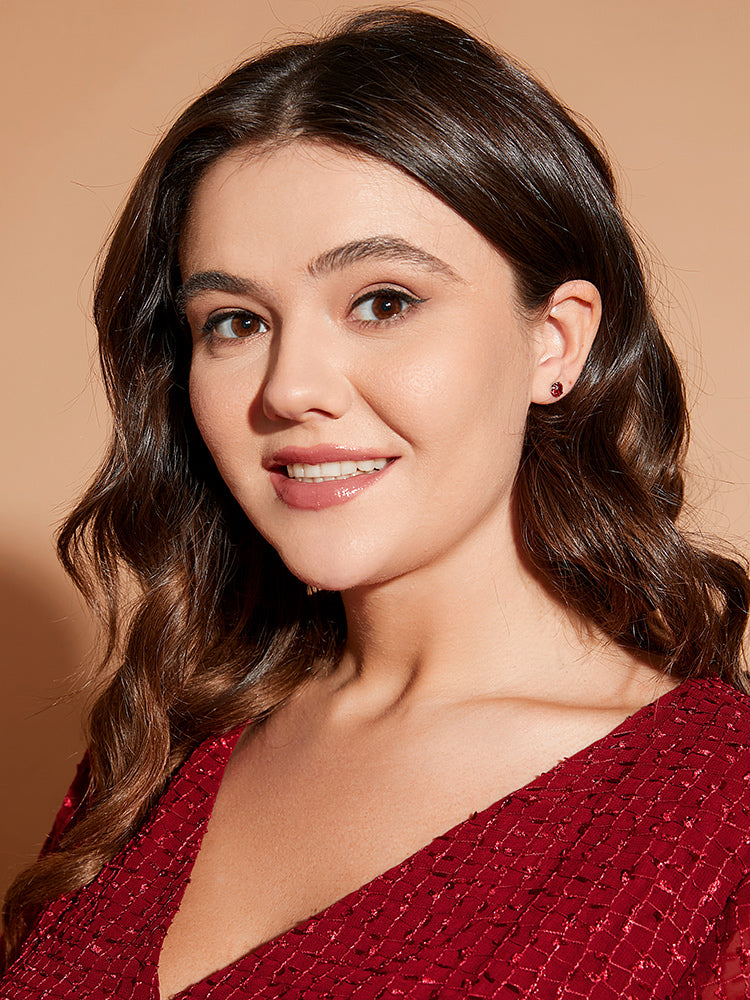 8 Pack Snowflake & Heart Stud Earrings