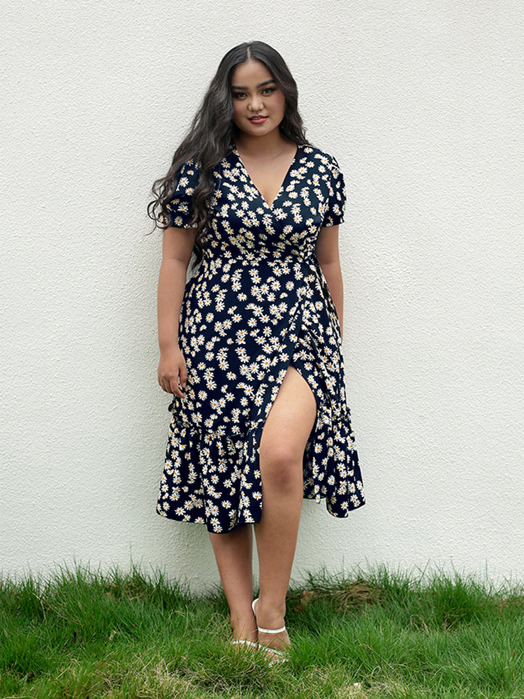Daisy Wrap Midi Dress
