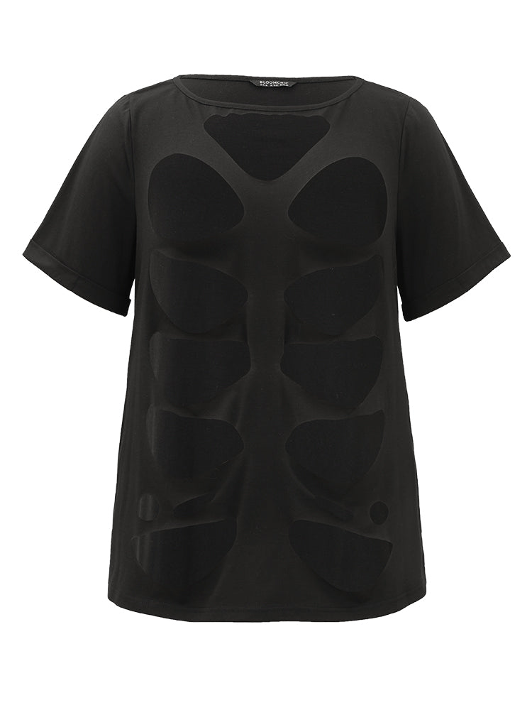 Halloween Solid Distressed T-shirt