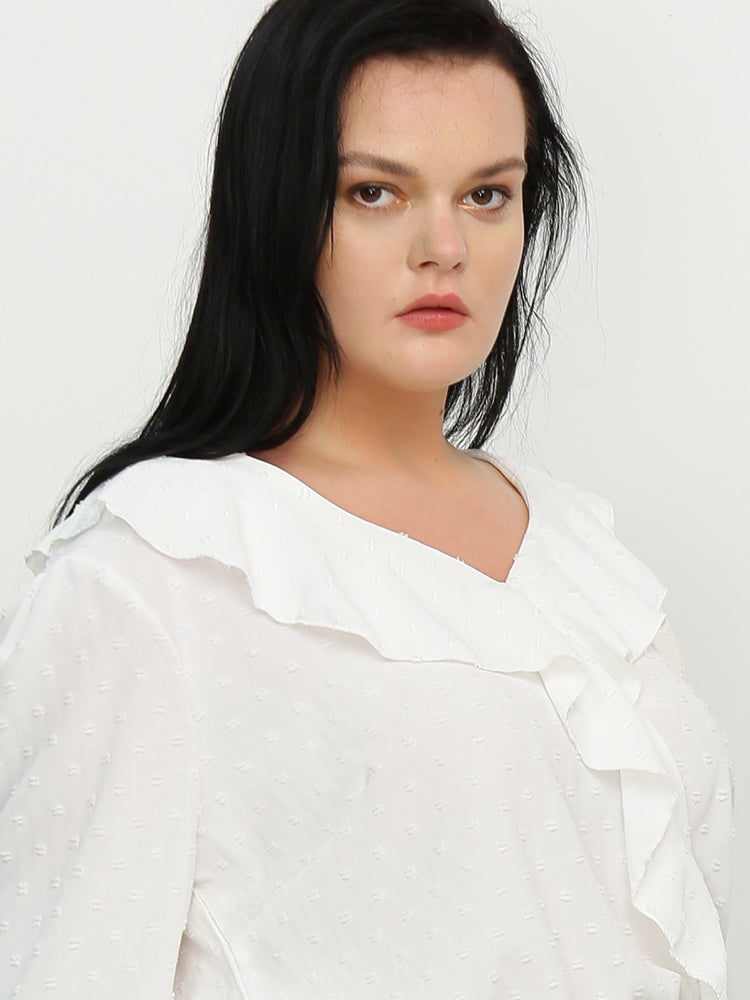 Ruffle Long Sleeve Blouse