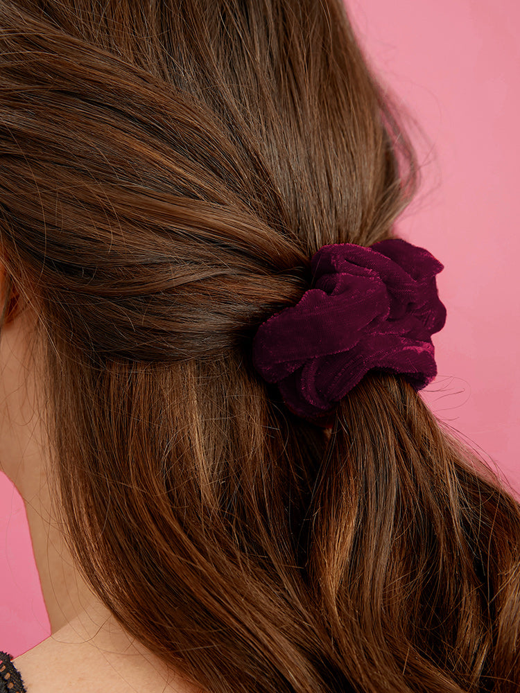 3 Pack Solid Velvet Scrunchies