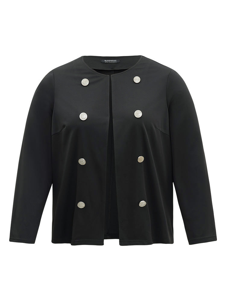 Halloween Solid Buckle Detail Jacket