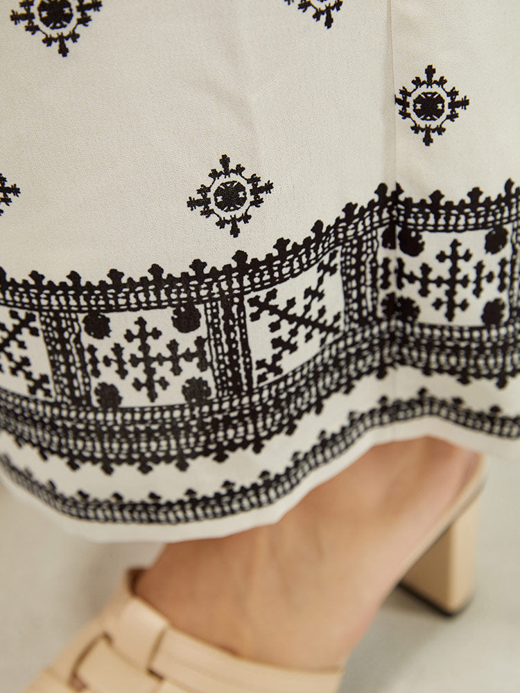 Bandana Print Pocket Paperbag Waist Pants