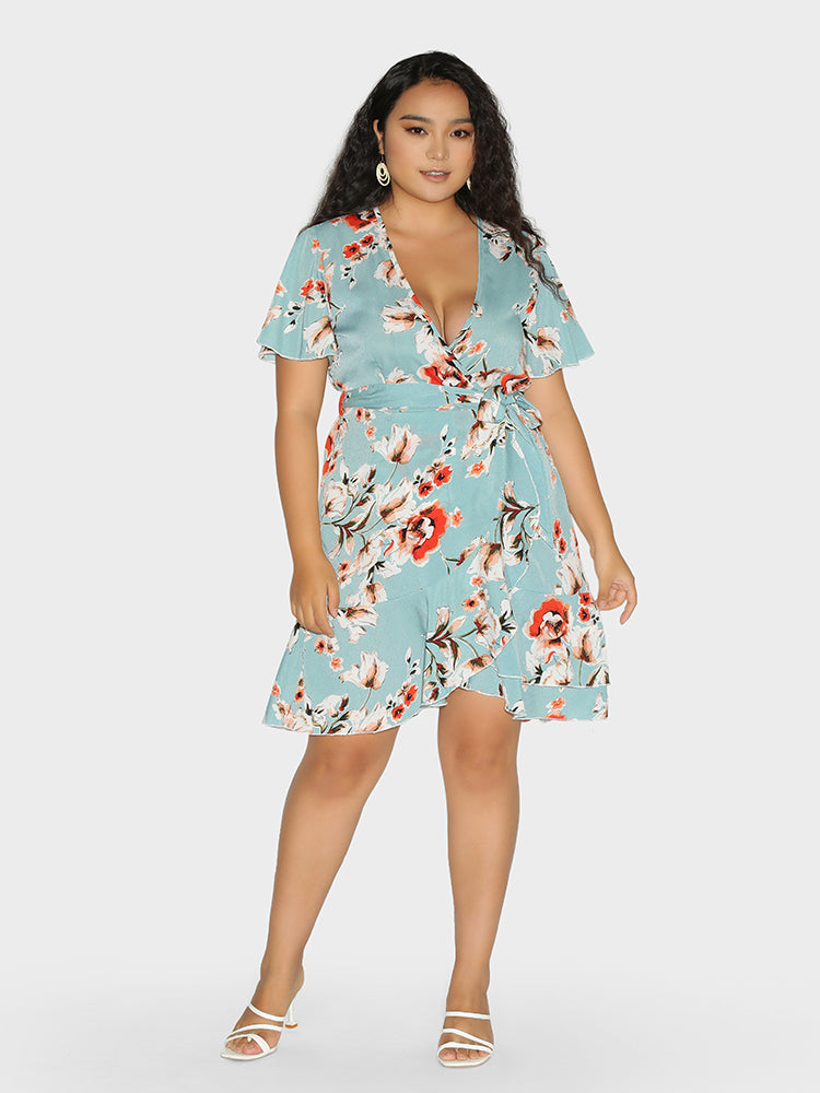 Floral Waist Knot Dress