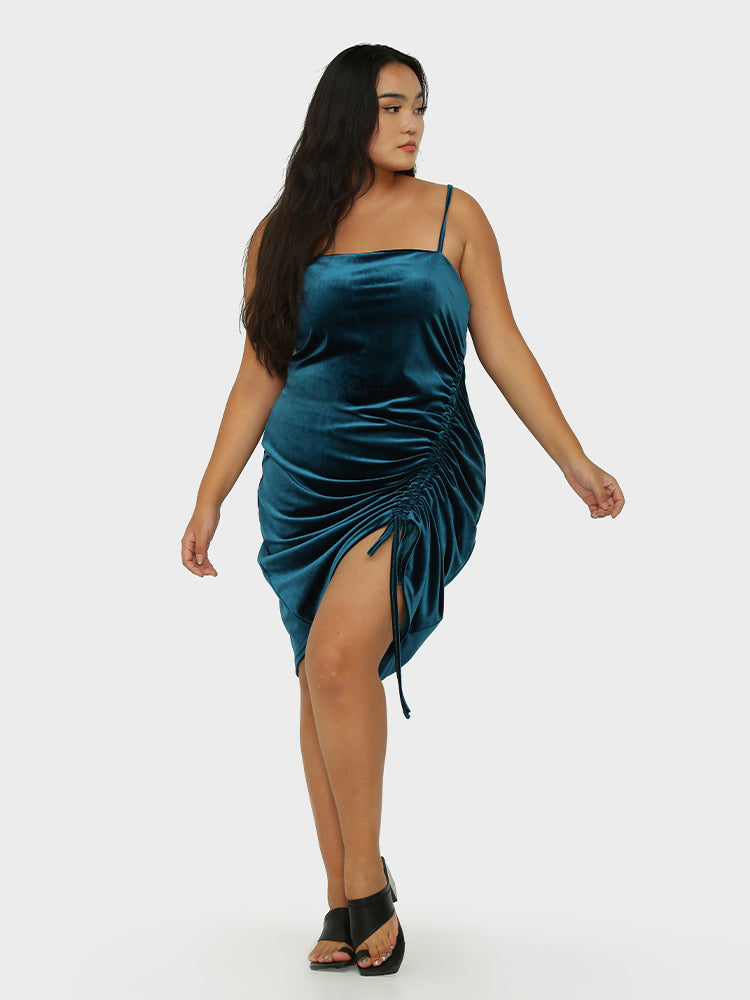 Sexy Drawstring Suspender Dress