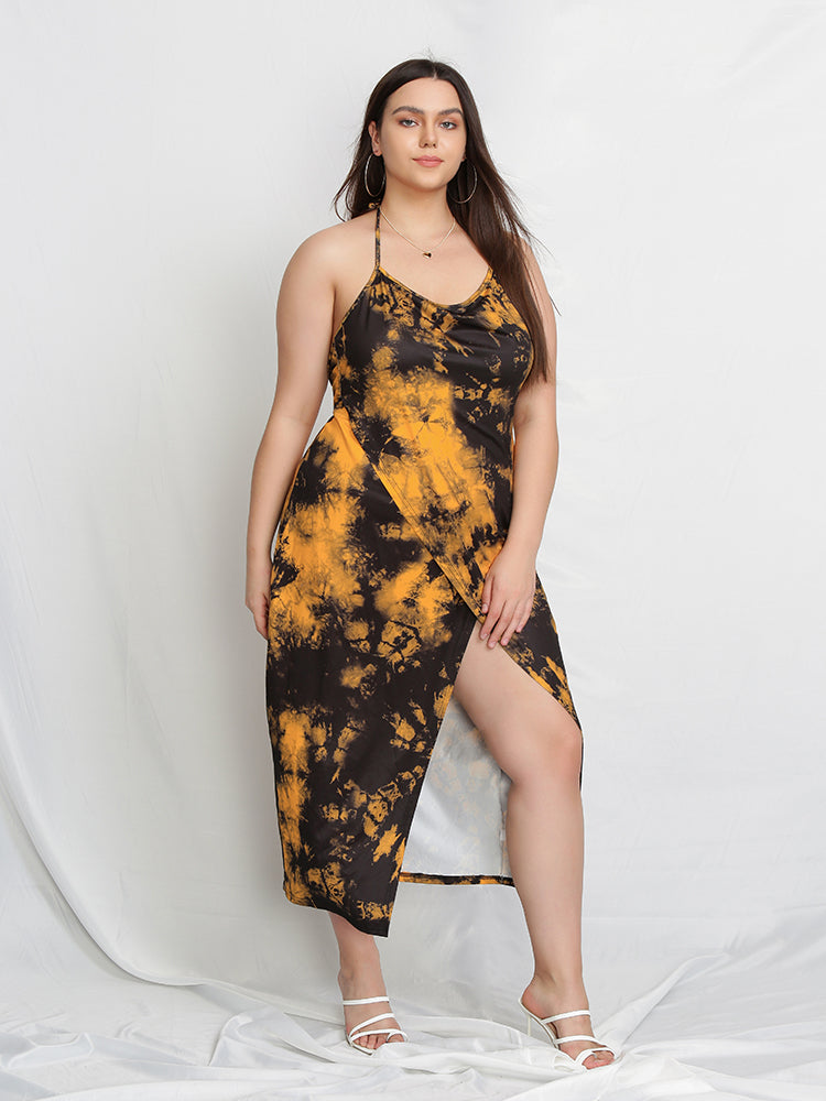 Stained Split Hem Dress