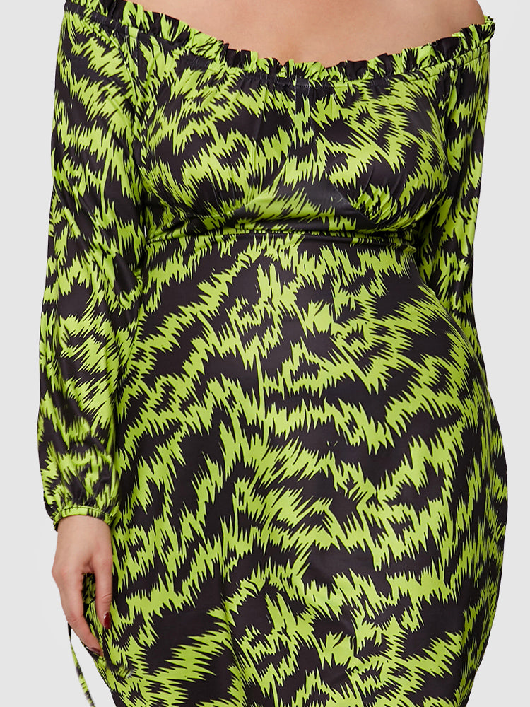 Pop Art Print Ruffle Tim Dress