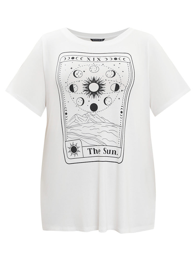 Supersoft Essentials Sun & Mountain Print Round Neck Graphic Tee