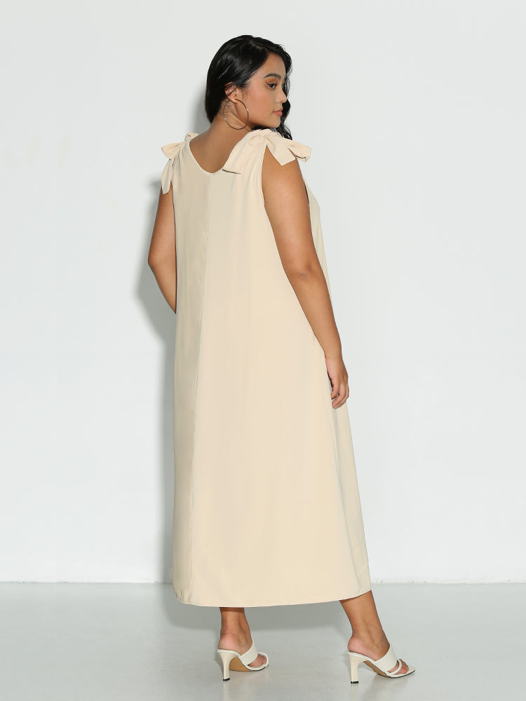 Bowknot Shoulder Dress