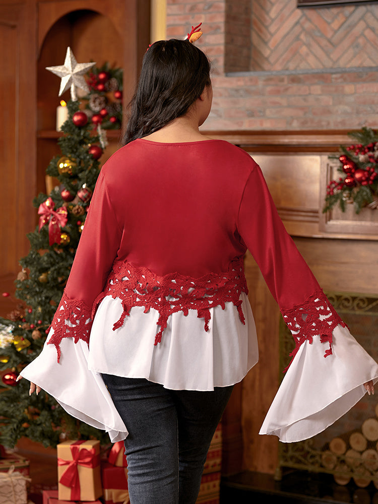 Bell Sleeve Chiffon T-shirt