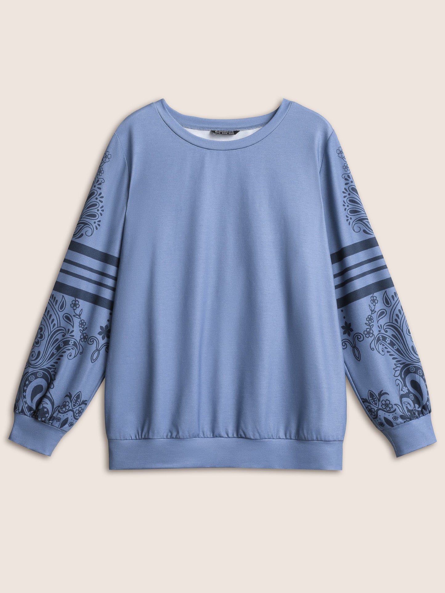 Bandana Paisley Print Crew Neck Sweatshirt
