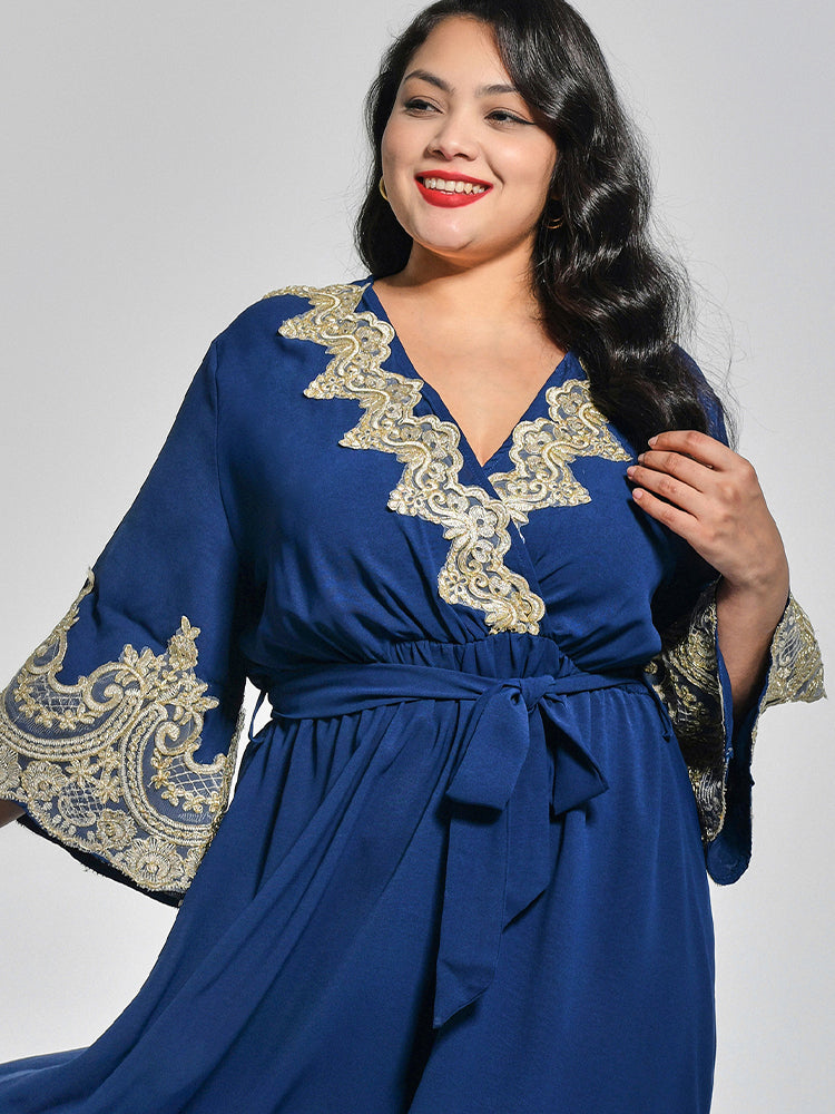 Ethnic Embroidery Maxi Dress