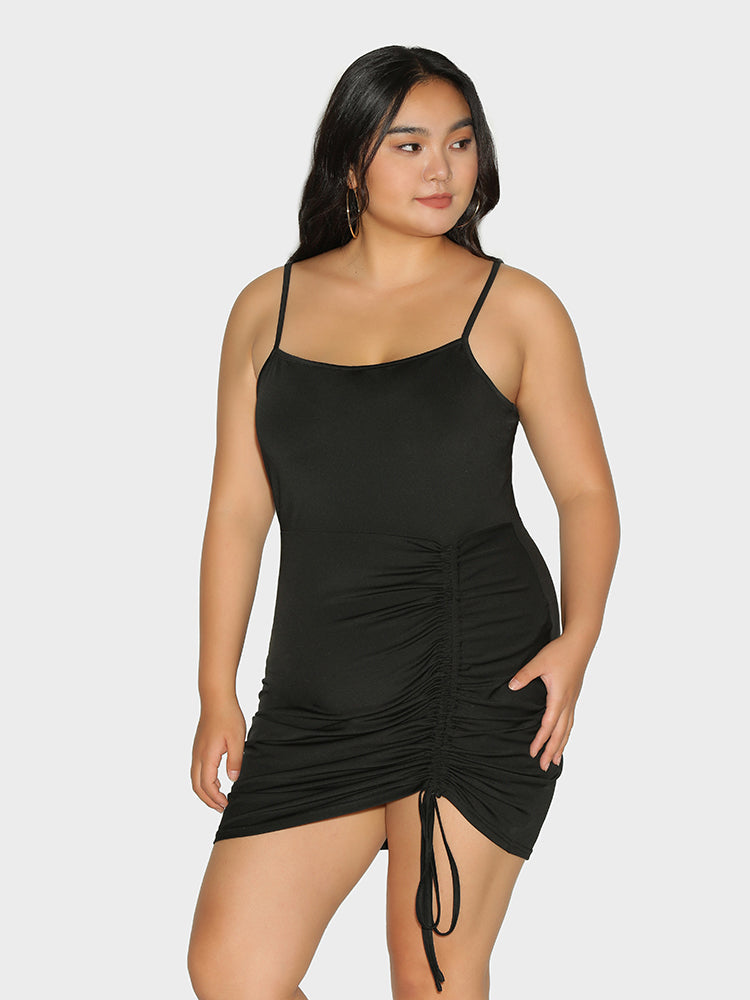 Ruched Knotted Dress