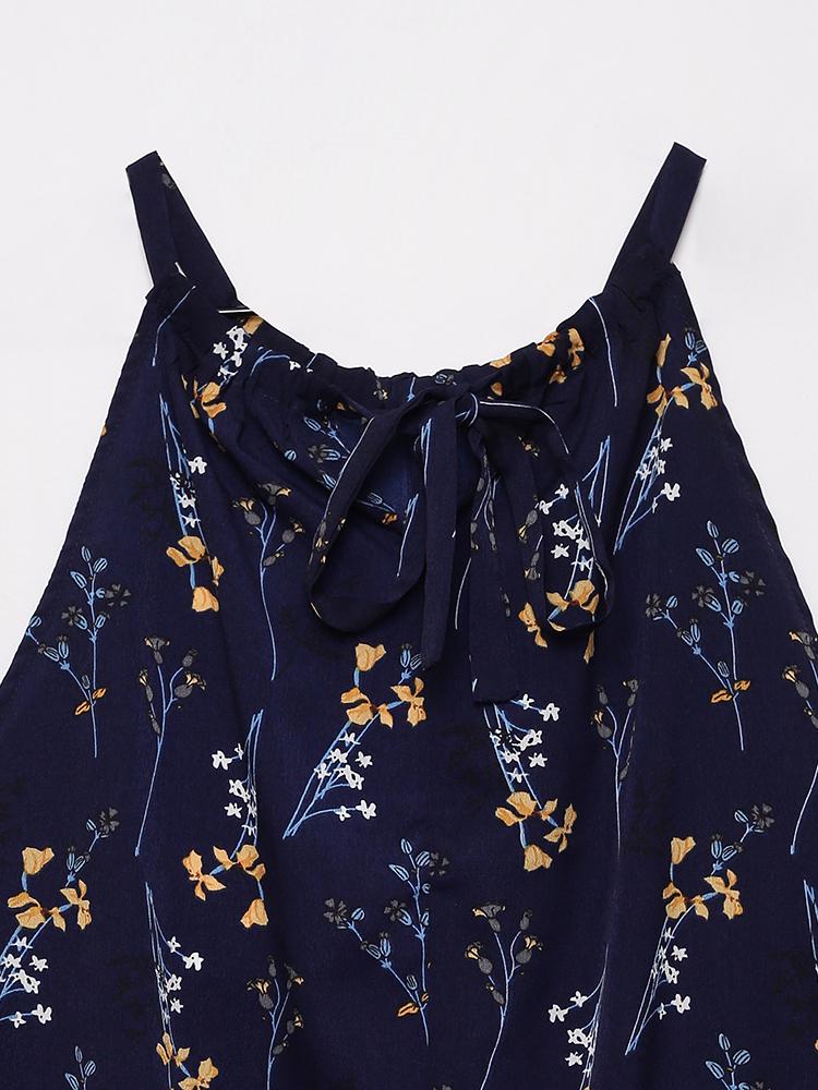 Floral Tie Back Halter Top