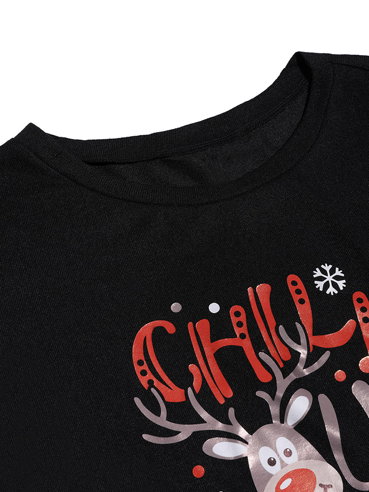 Christmas Pattern Drawstring Lounge Set