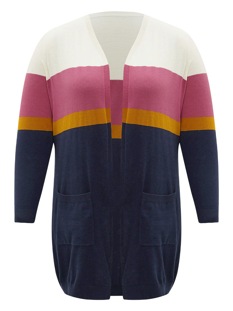 Supersoft Essentials Contrast Open Front Tunic Cardigan