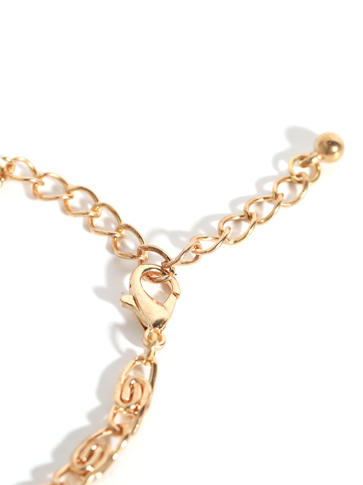 4 Pcs Heart Decor Multi-Layer Chain Bracelets