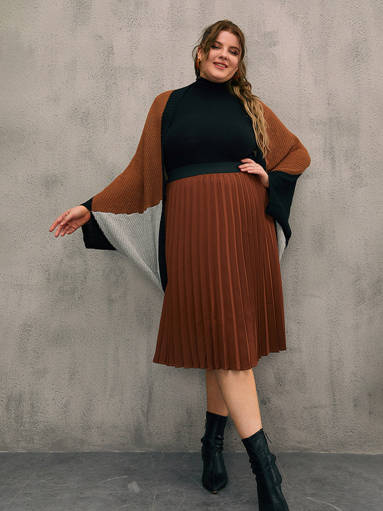 Contrast Dolman Sleeve Sweater