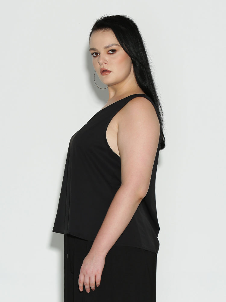 Open Back Solid Tank Top