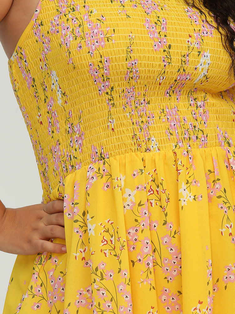 Ditsy Floral Smocking Cami Dress