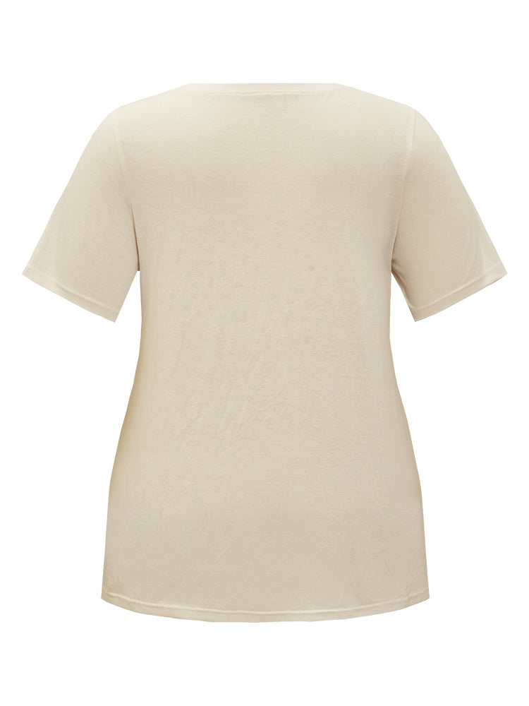 Boots & Hat Print Drop Shoulder Graphic T-shirt