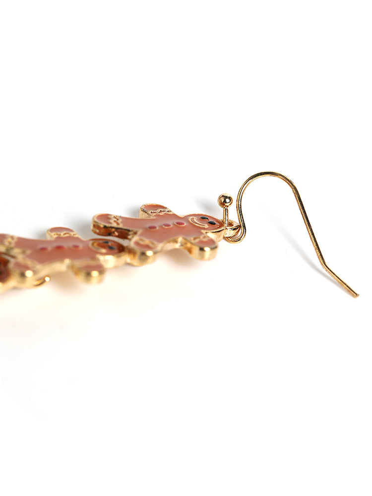 Gingerbread Man Drop Earrings