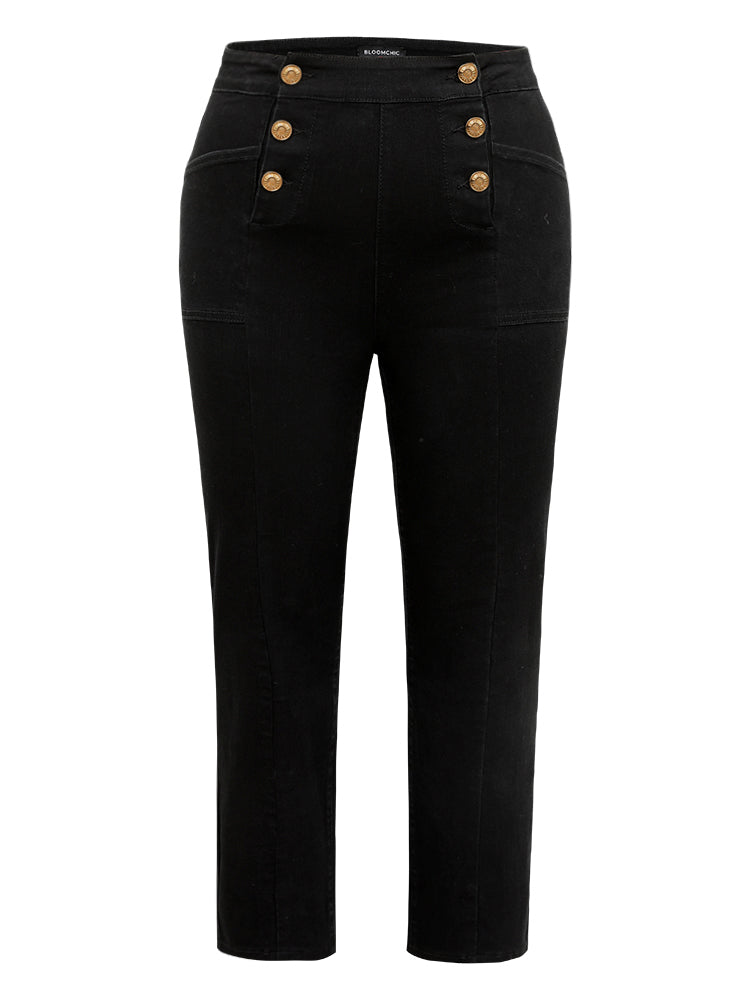 High Stretch Skinny Metal Detail Jeans
