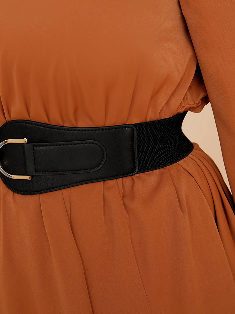 Geo Metal Buckle Elastic Belt