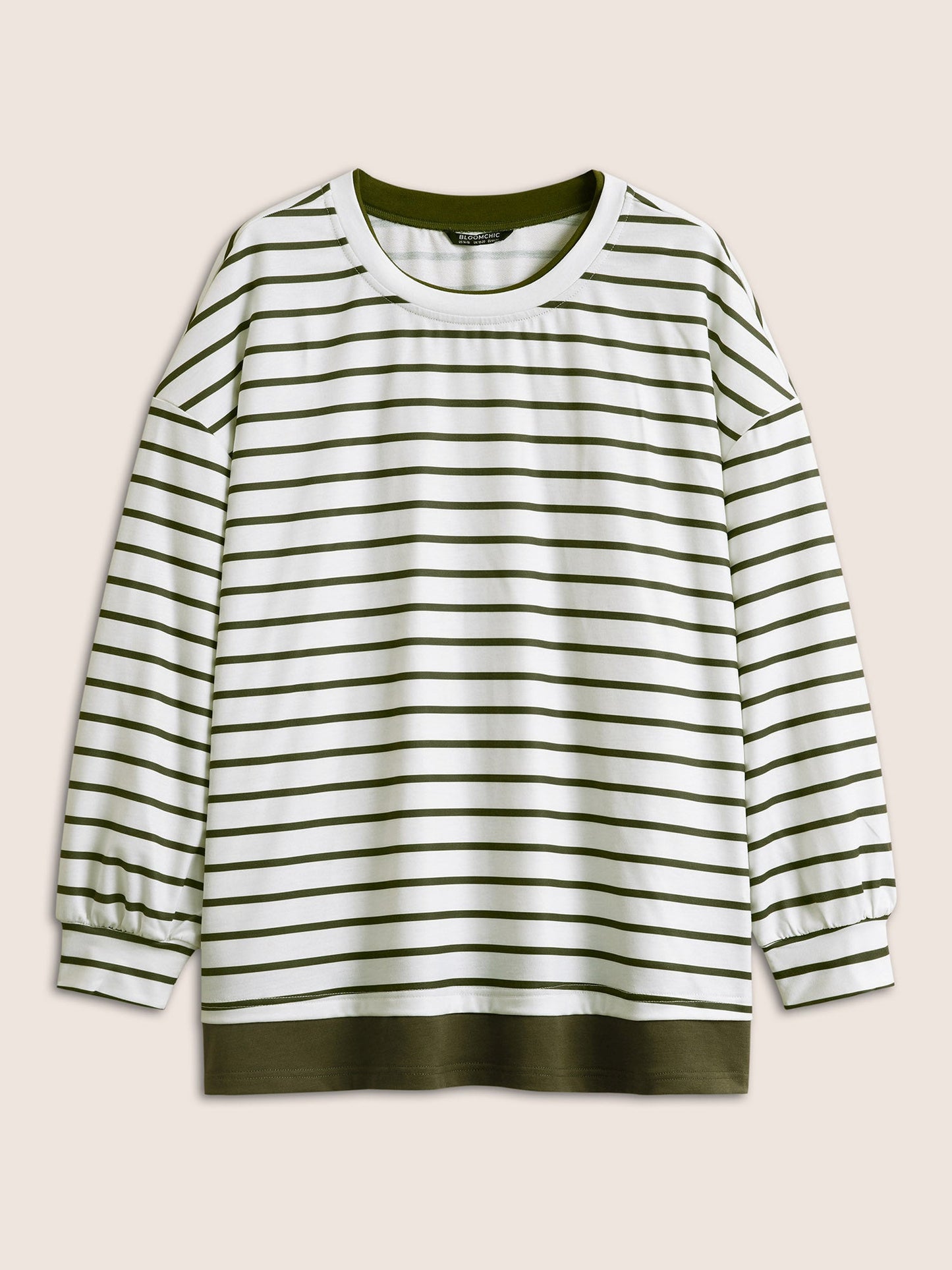 2-In-1 Contrast Striped Patchwork Sweatshirt