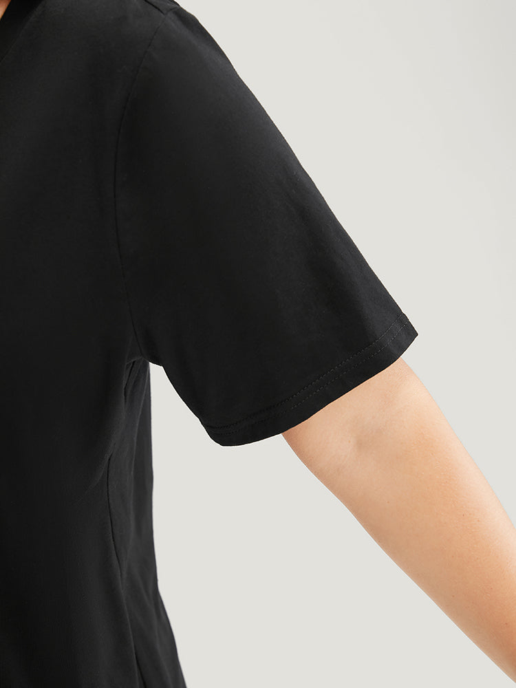 Moon & Star Print Round Neck T-shirt