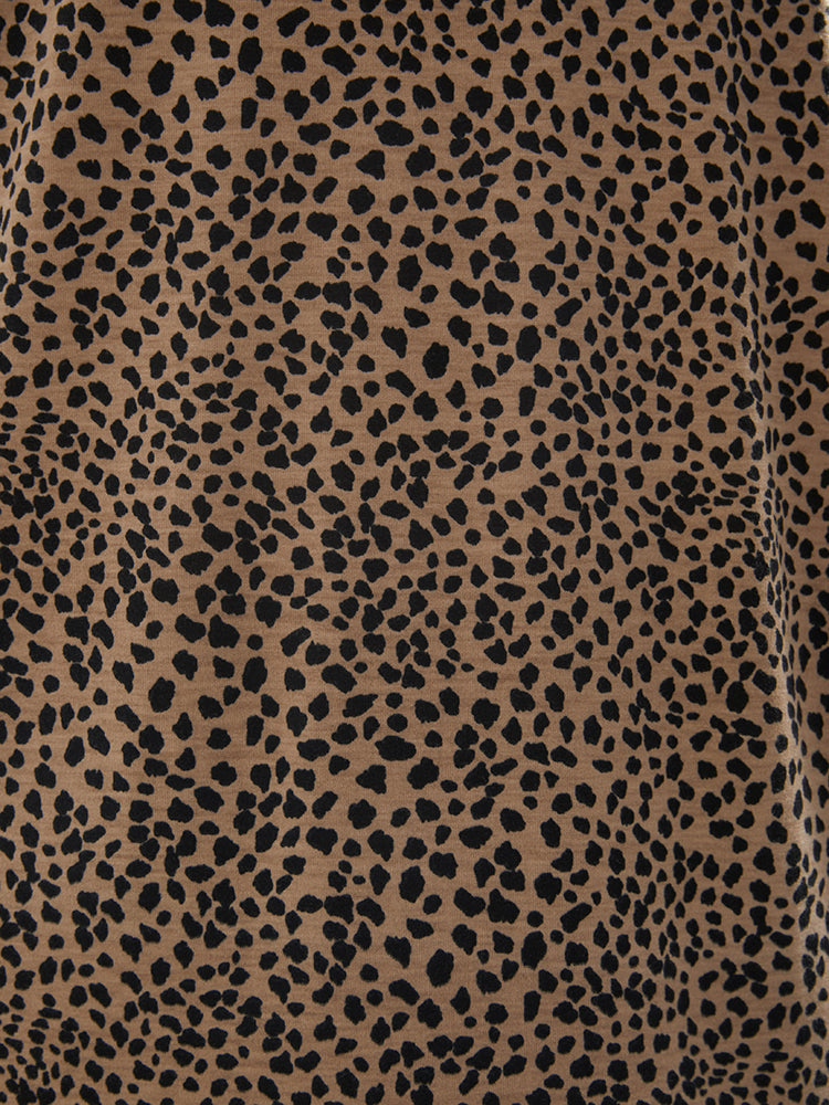 Leopard Print Split Lounge Dress