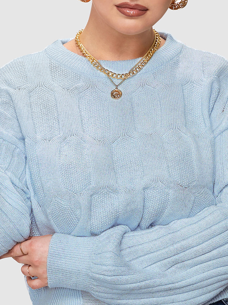 Solid Ripped Basics Sweater