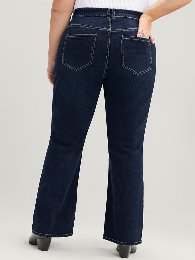 Bootcut Very Stretchy High Rise Dark Wash Full Jeans
