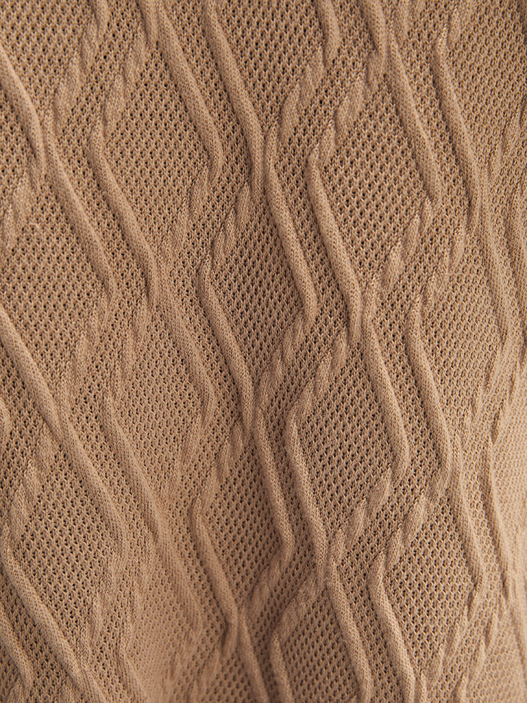 Geometric Contrast Flap Pocket Button Up Shirt