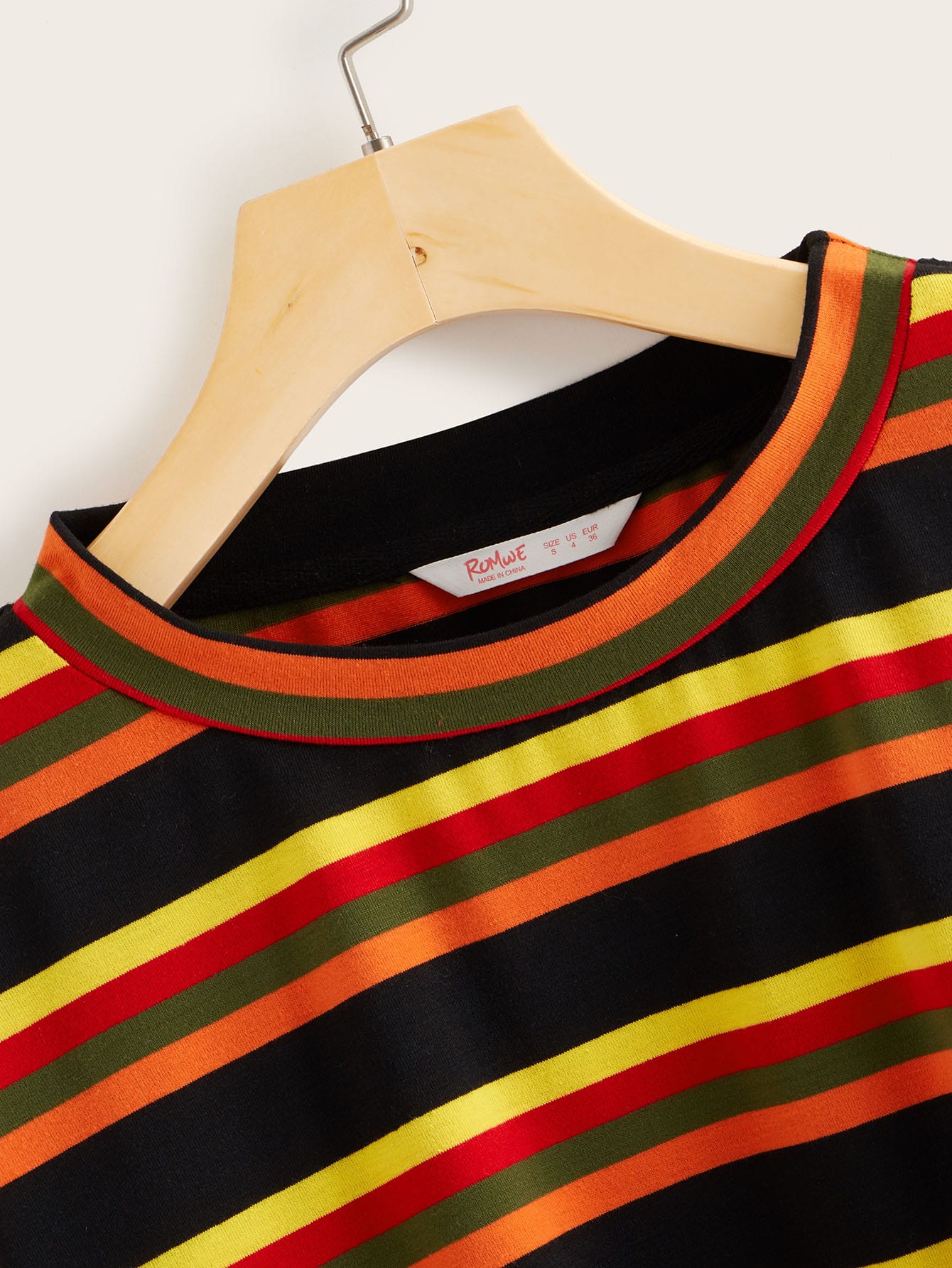 Striped Drop Shoulder Oversized Tee