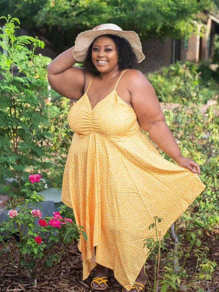 Ditsy Irregular Hem Dress