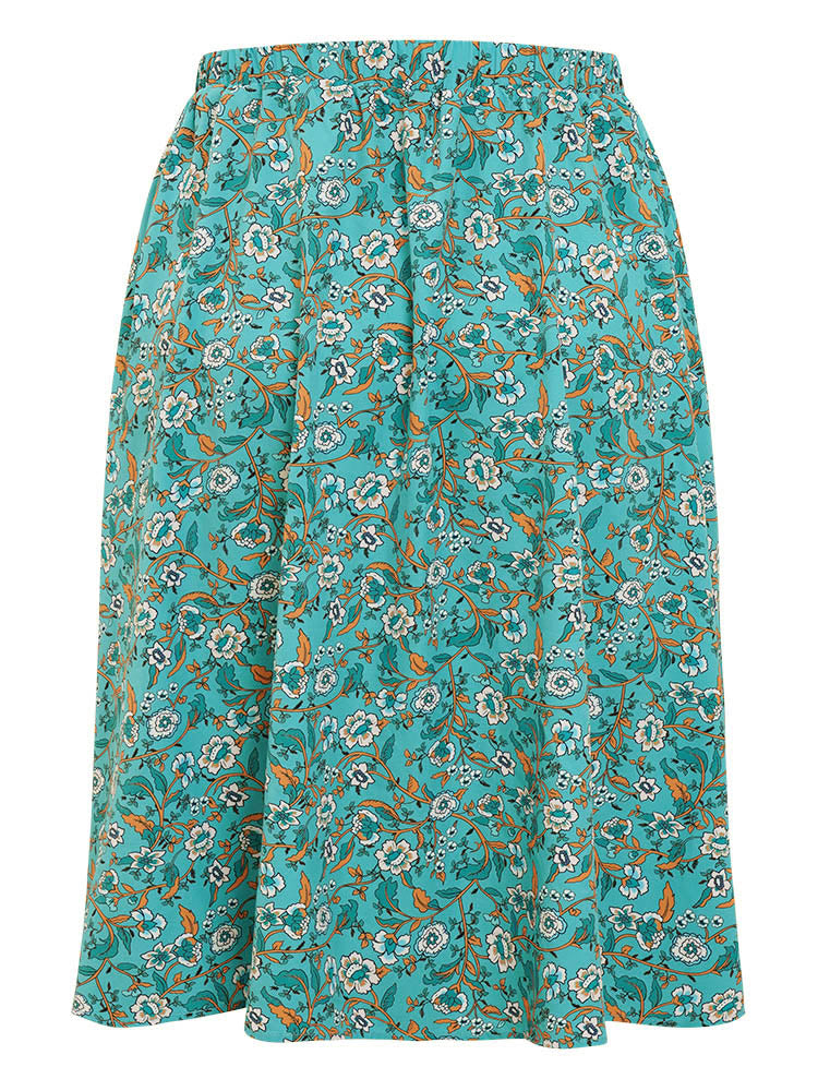 Bandana Print Pocket Button Detail Skirt