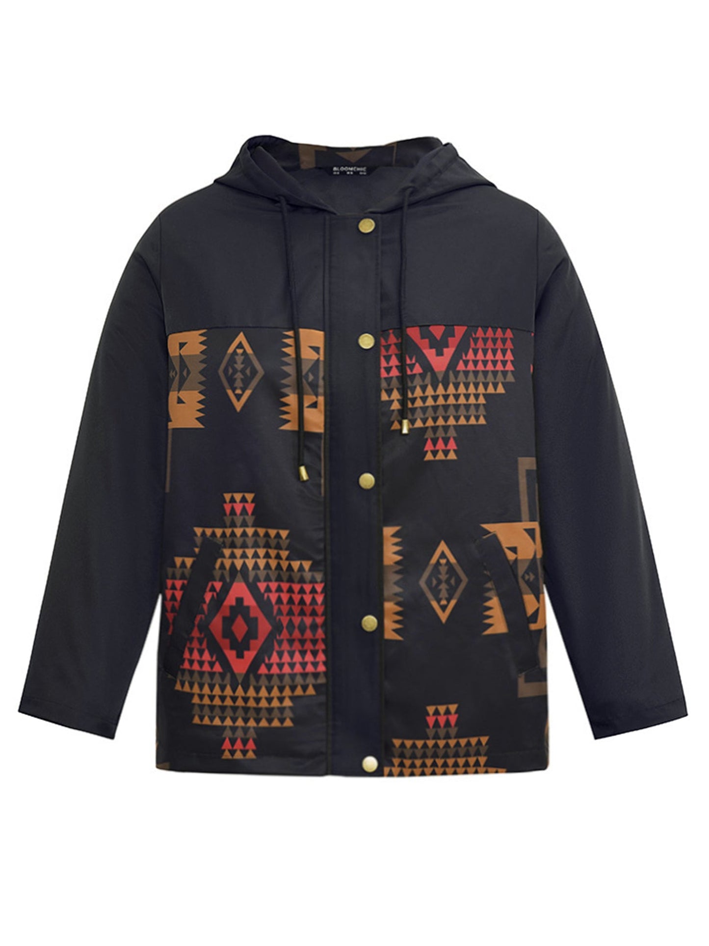 Anti-Pilling Bandana Padded Hooded Drawstring Jacket