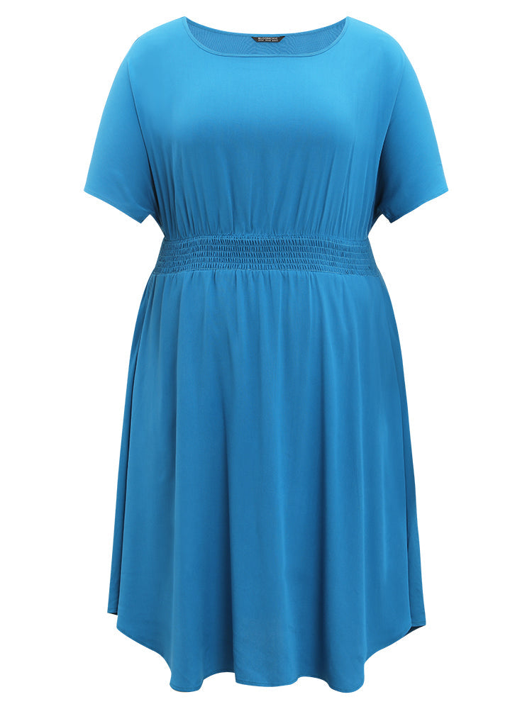 Supersoft Essentials Plain Shirred Pocket Batwing Sleeve Dress